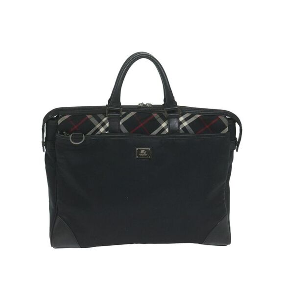 Pre Loved Burberry Nylon Briefcase Classic Model Women Black Handbags - Picture 2 of 8